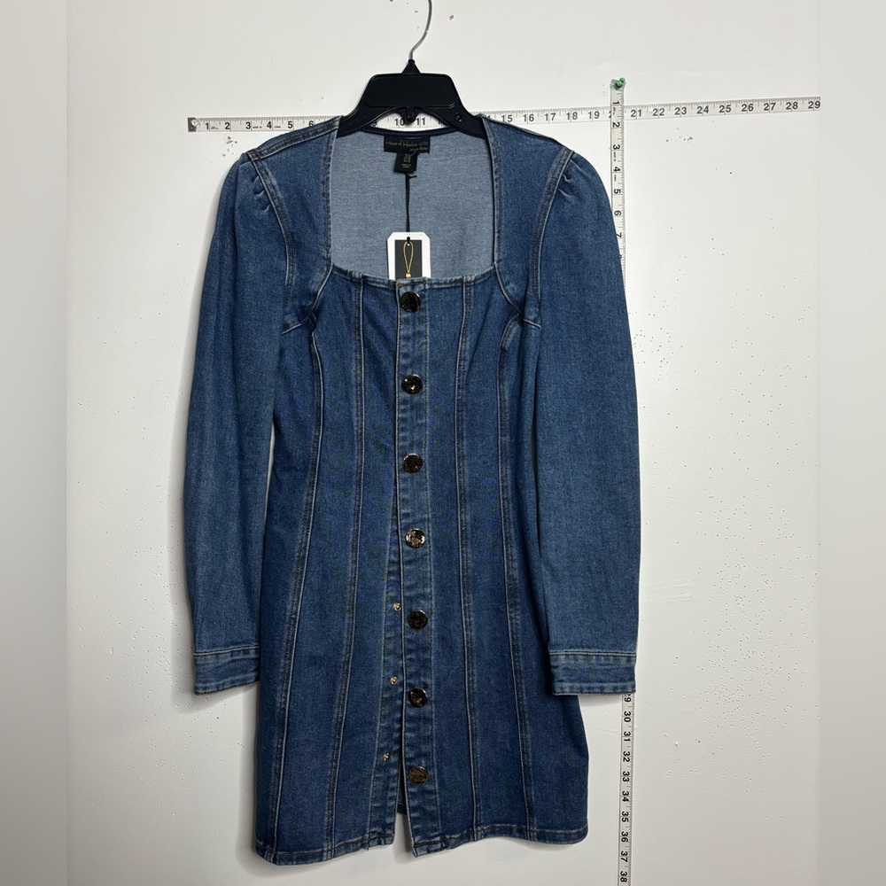 House of Harlow 1960 Blue Long Sleeve Dress